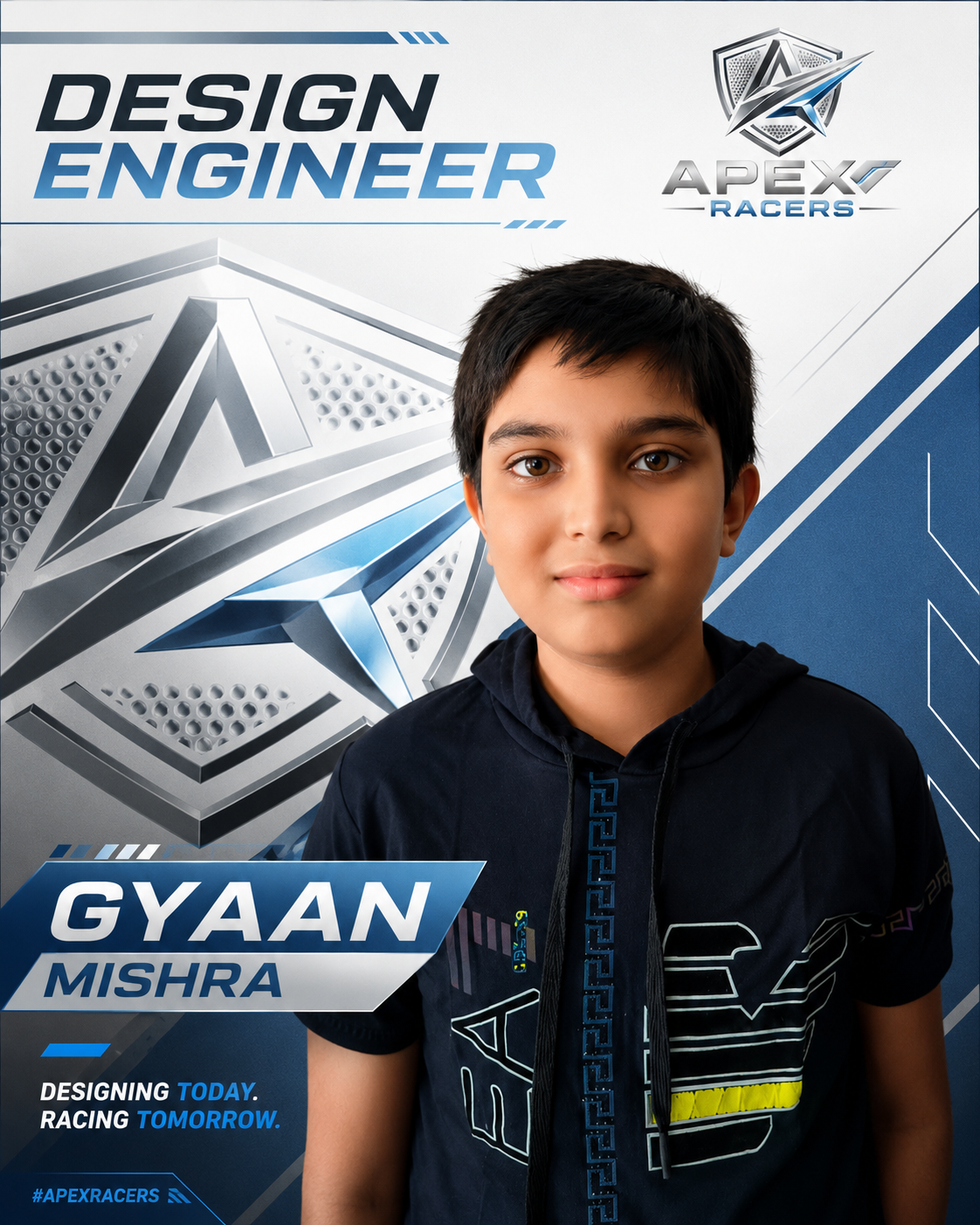 Gyaan Mishra, Design Engineer of Apex Racers